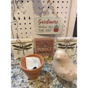 Garden Decor Set Dragonfly Planters Sign Bird‎ Gardening Decoration